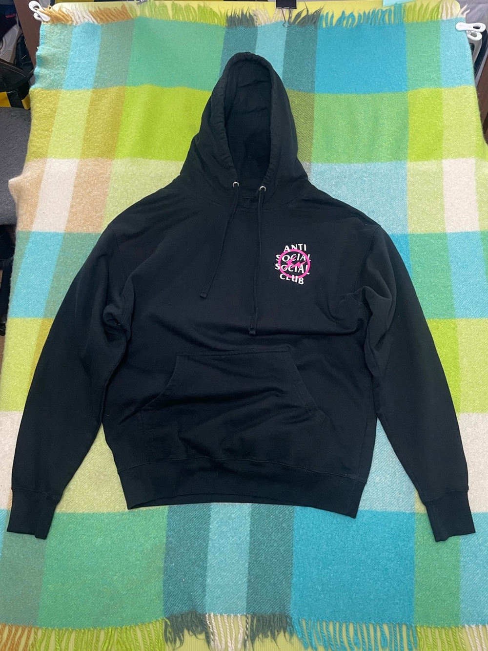 Anti Social Social Club X Fragment Black Pullover Sweatshirt Hoodie Men’s